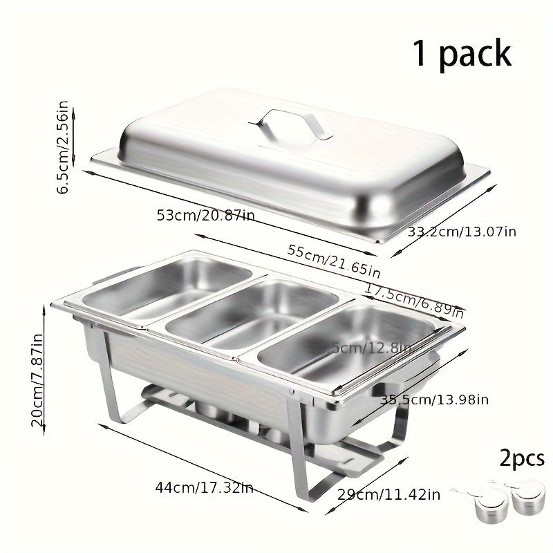 Stainless Steel Buffet Warmer Set for Restaurants and Entertaining