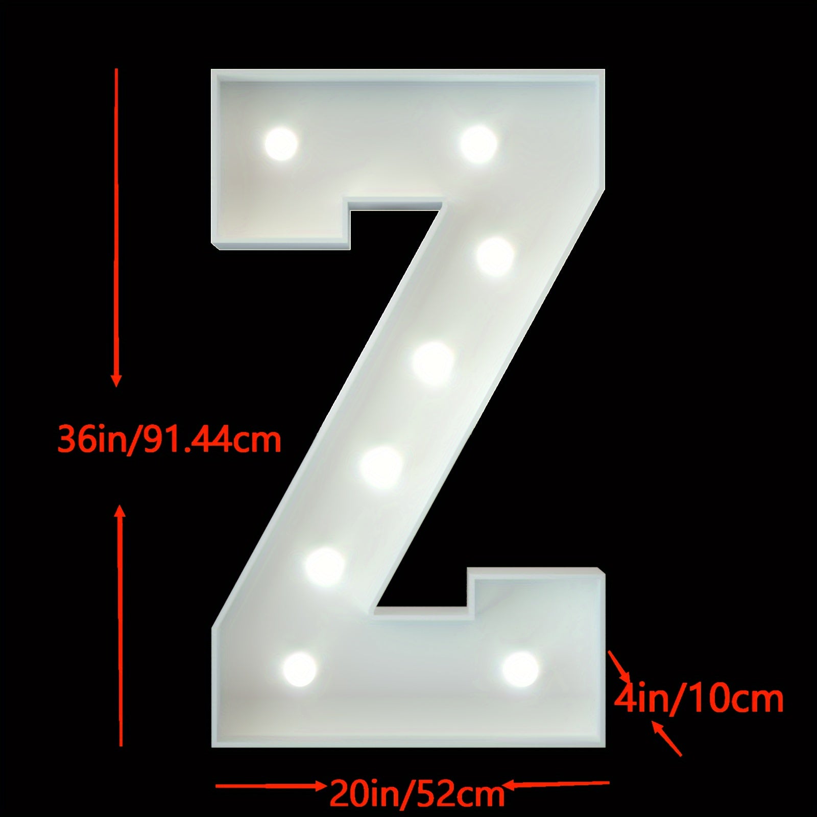91.44cm LED Marquee Light Up Letters A-Z for Party Wedding Birthday Decor