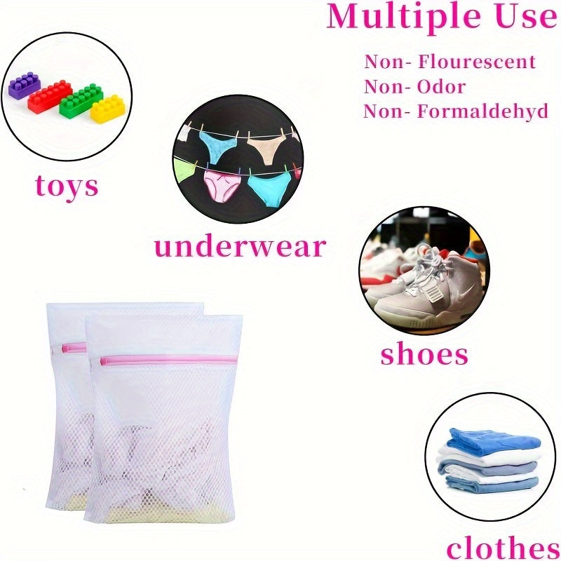 Juego de 6 bolsas de malla para ropa delicada, almacenamiento de viaje, tamaño pequeño 27x37cm