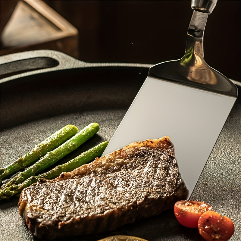 Stainless Steel Kitchen Utensil Set with Spatula, Pancake Scraper, Steak Knife