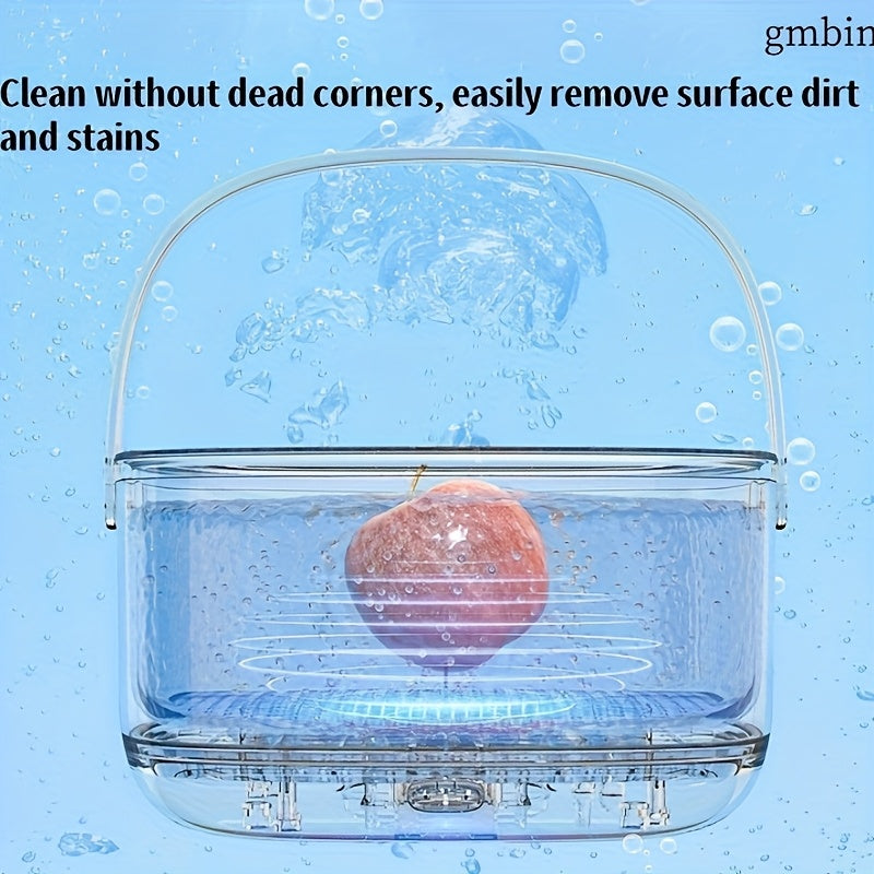 GBMbin SmartHome Корзина для очистки фруктов и овощей - работает на батарейках, технология Soundwave, белая, прозрачная крышка.