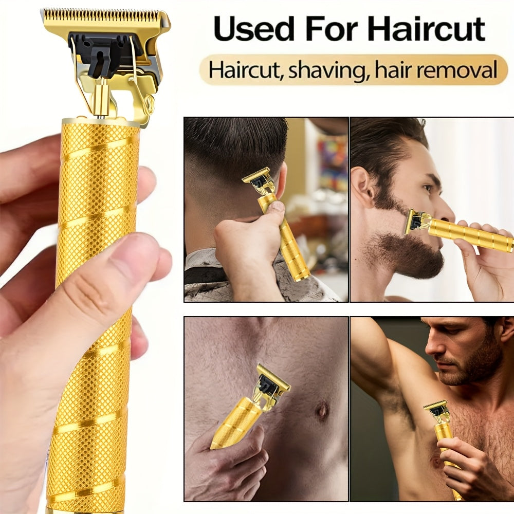 3pcs Professional Men's Electric Hair Clipper Set USB Rechargeable Wireless Gift for Hair Professionals
