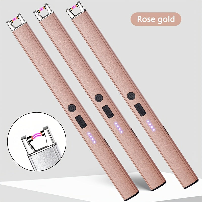 Qayta to'ldiriladigan elektr arc yondirg'ich to'plami shamolsiz sham candle gaz pech barbekyu