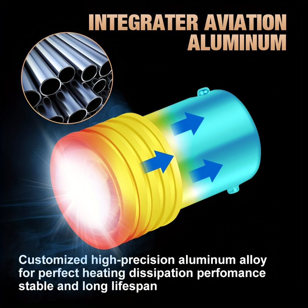 2PCS LED Car Tail Lights 1156 P21W 1157 BAY15D HD Projector Lens