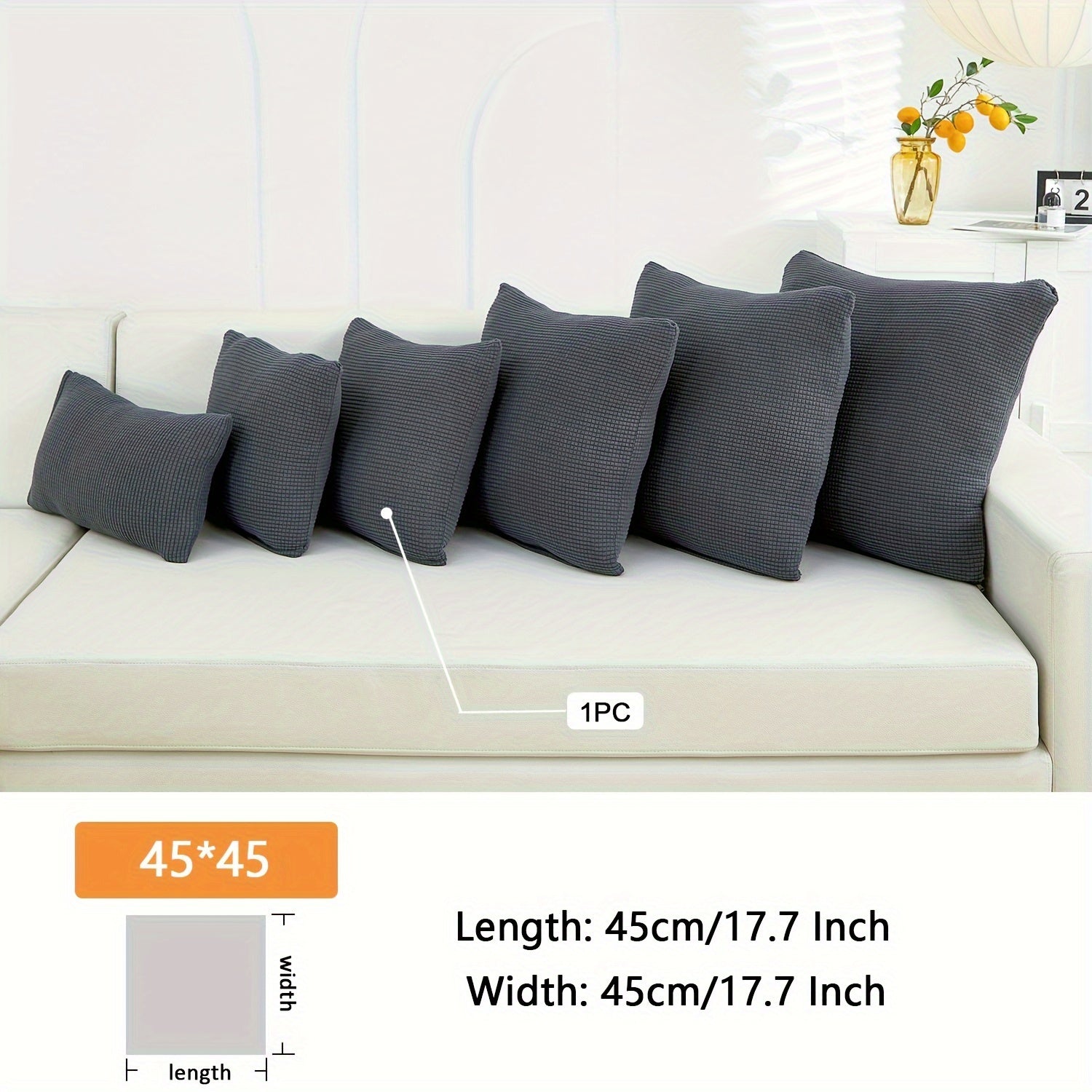 Наволочки из полиэстера и спандекса 45,72x45,72 см с молнией, моются в машине