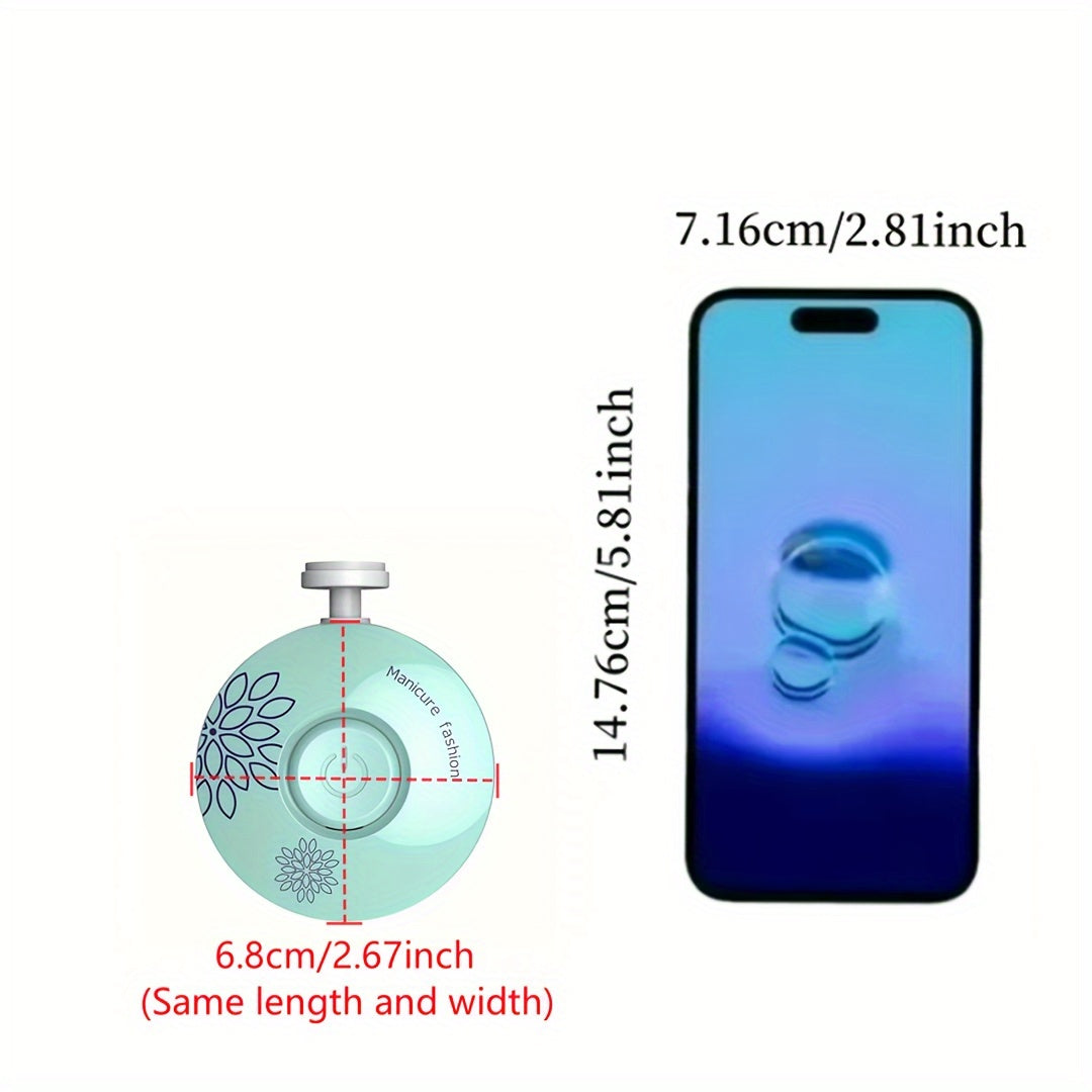 Lijadora eléctrica de uñas mini para cuidado personal, multifuncional, sin batería