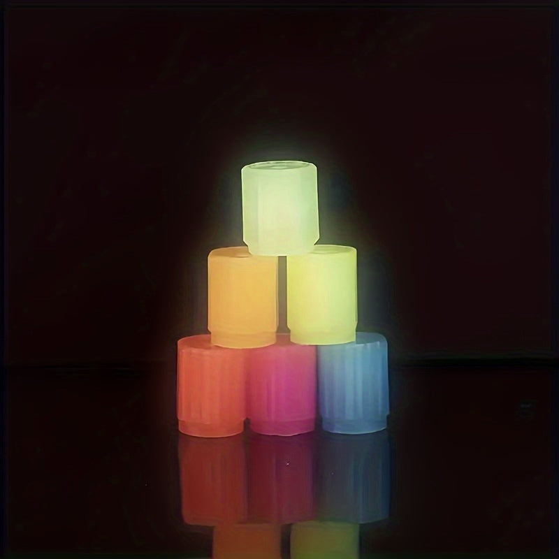 4 dona yorituvchi shinalar ventili qopqog'i, fluorescent avtomobil velosiped dekorativ aksessuarlar