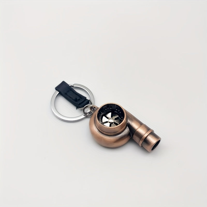 Rotating Turbine Keychain with Whistle for Car Enthusiasts and Gifts