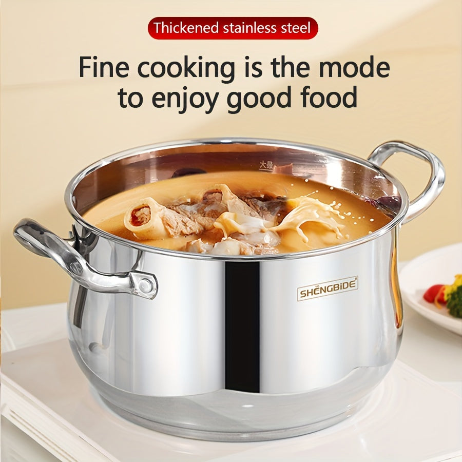 8-Piece Stainless Steel Cookware Set with Lids for Soup, Pasta, and Seafood