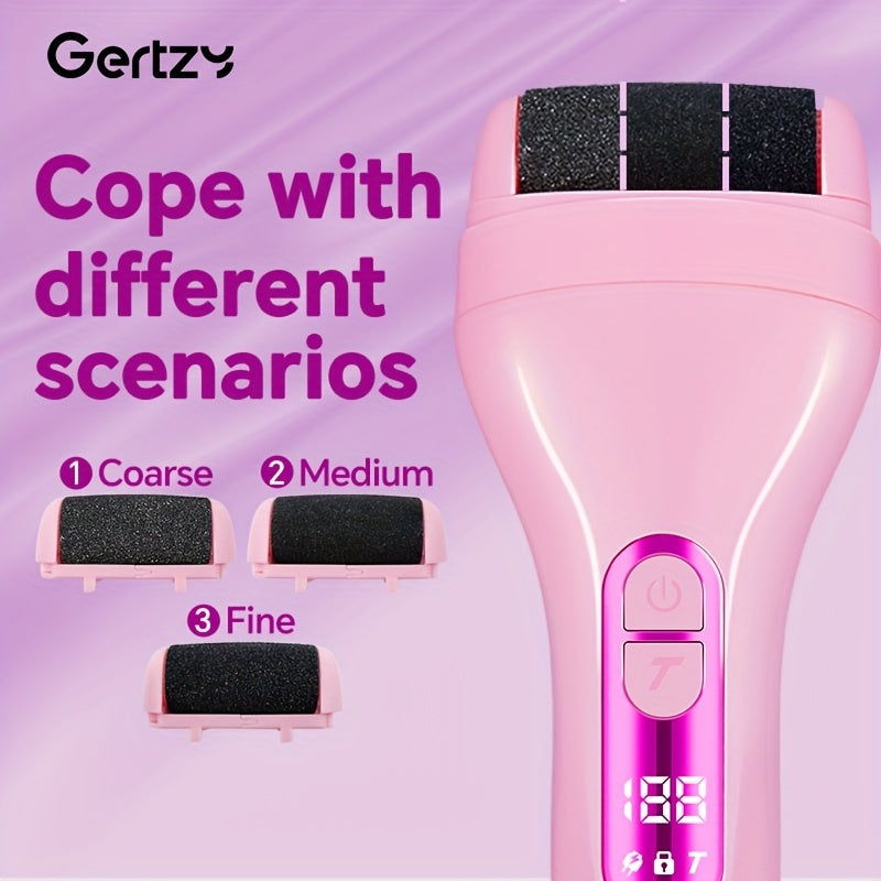 GERTZY USB qayta zaryadlanadigan elektr kallus olib tashlagich, ikki boshli va uzoq muddatli batareya bilan