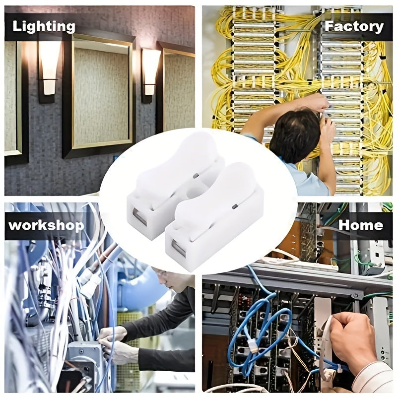 White Quick Splice Wire Connectors 20/50 Pack Insulated Electrical Connectors