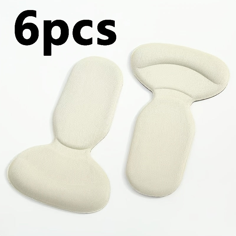 Women Heel Cushion Inserts 6 Pack Self-Adhesive Black Beige Comfort