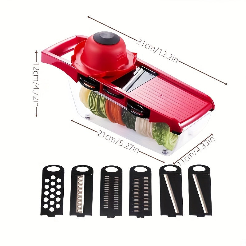 Kitchen Accessories Set with Vegetable Cutter, Slicer, Grater, and Storage Container
