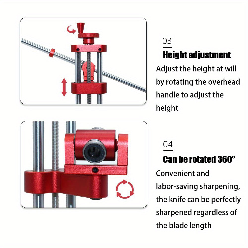 Moslashuvchan burchakli alyuminiy qotishma pichoqni silliqlash uchun tez va ko‘p maqsadli silliqlash uchun