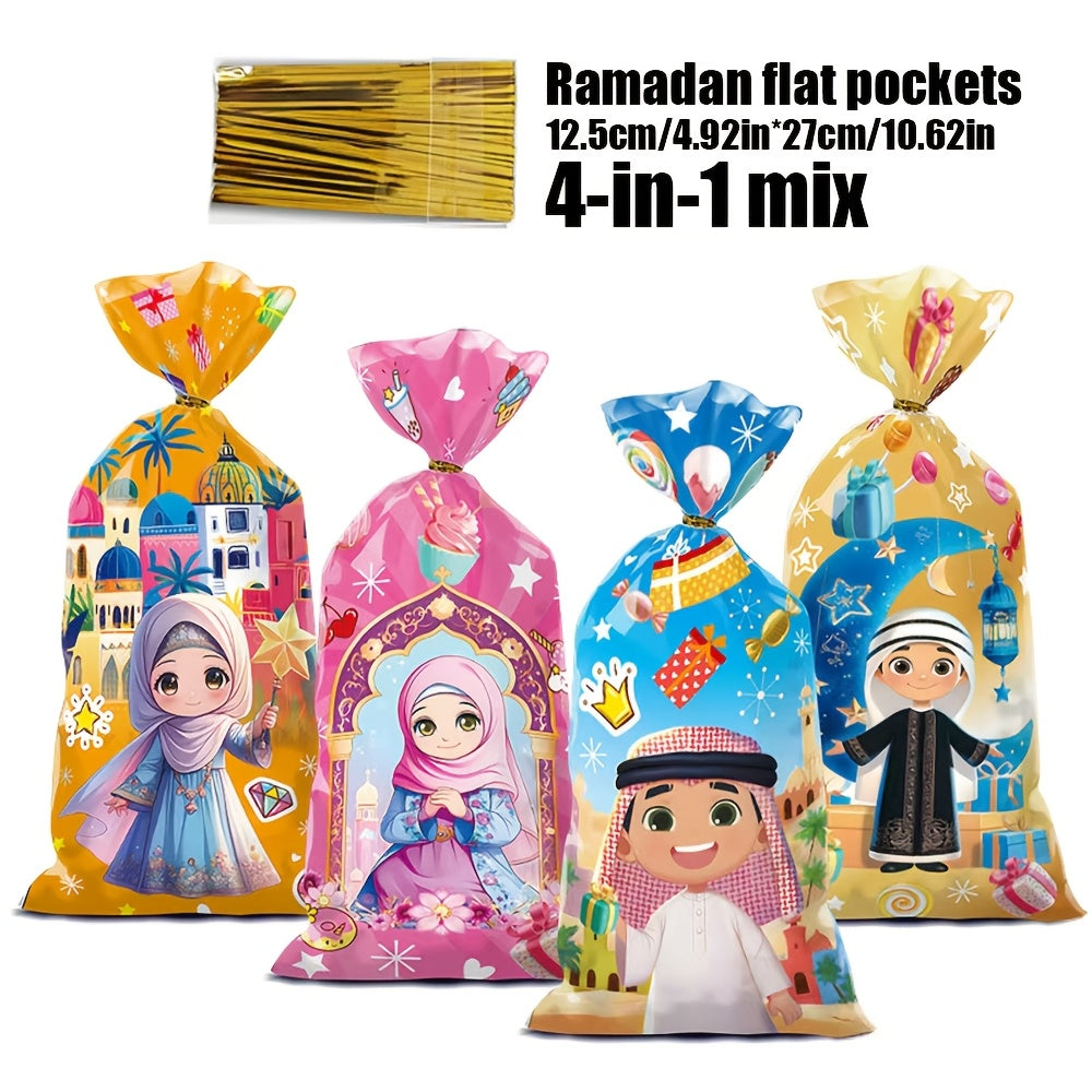 50 Moon Castle Themed Waterproof Reusable Gift Bags for Ramadan Islamic Celebrations