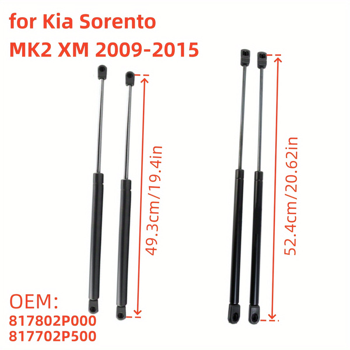 Kia Sorento MK2 2009-2015 uchun avtomobil orqa bagaj eshigi gaz shnur shokti