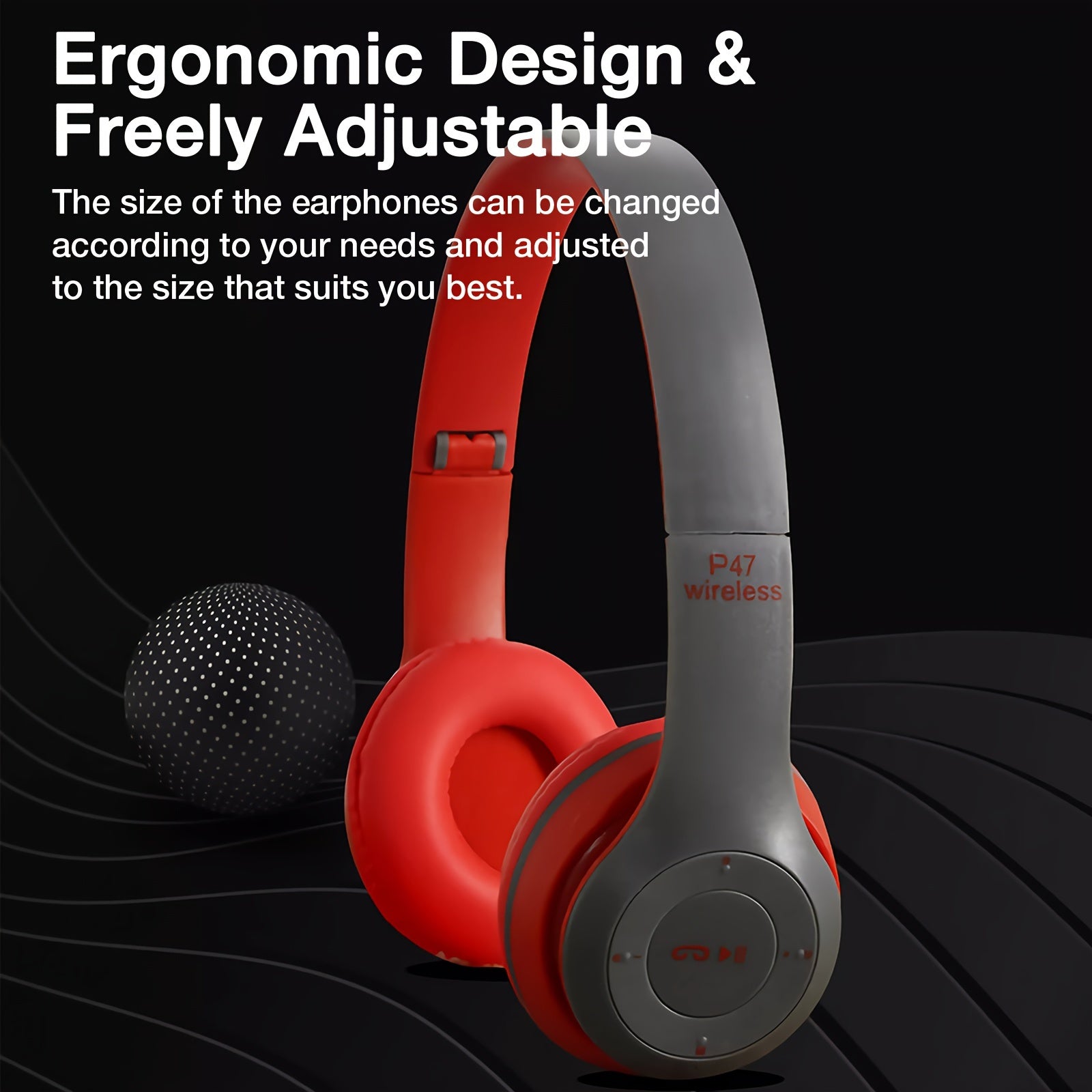 Auriculares inalámbricos over-ear para adultos y adolescentes con cancelación de ruido y 20 horas de reproducción