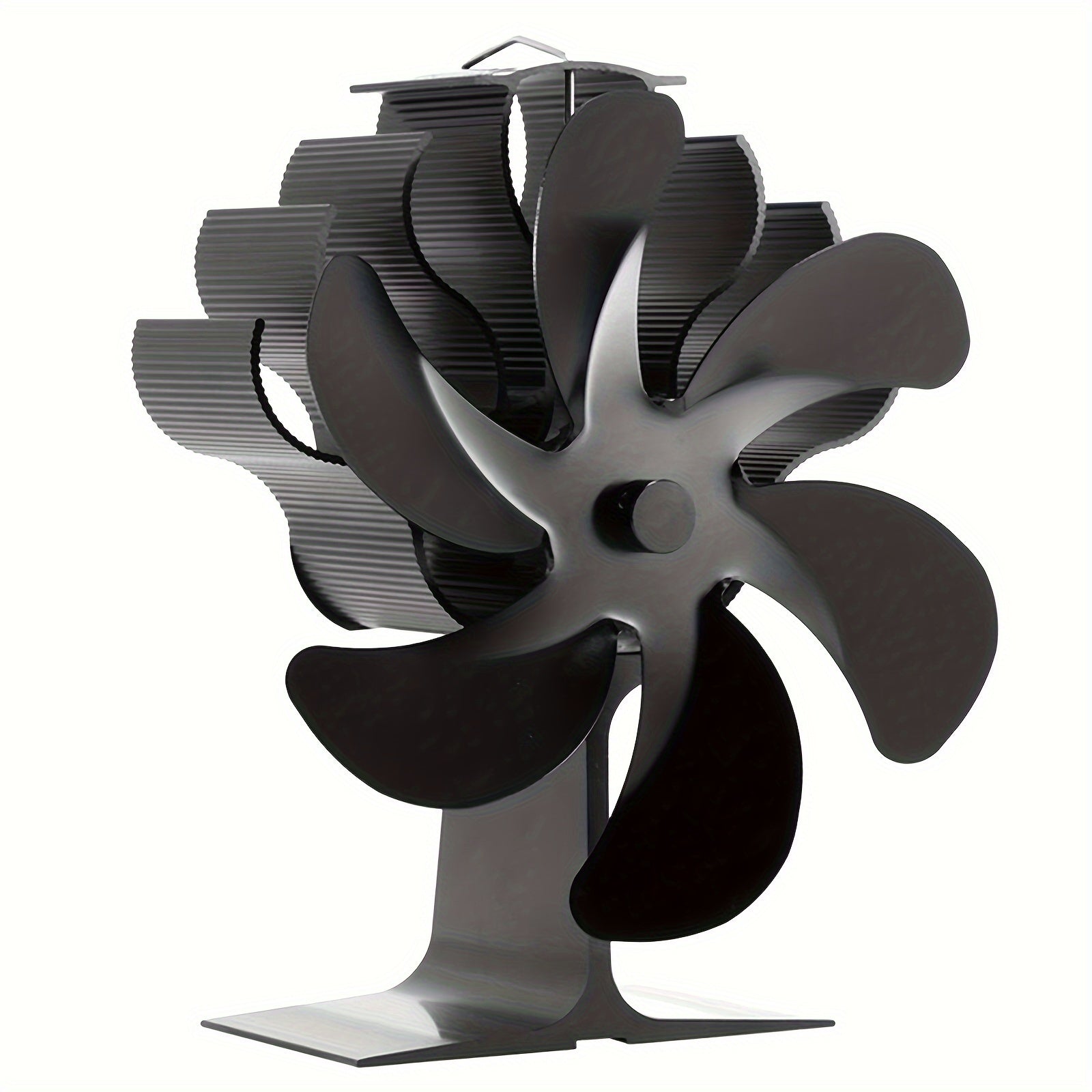 Aluminum Wood Stove Fan 4-Blade Heat Distribution Fireplace Fan Silent Operation