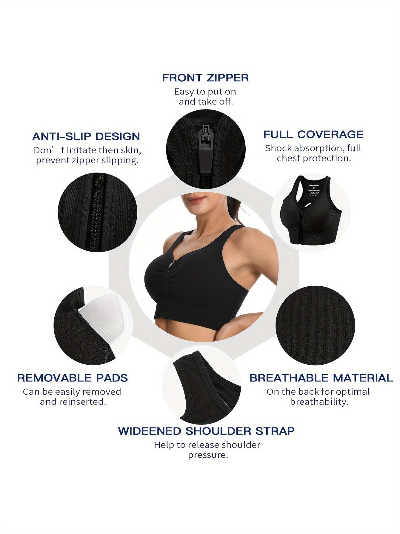 Бюстгальтер для женщин больших размеров без швов, средняя эластичность, дышащий, для йоги и бега