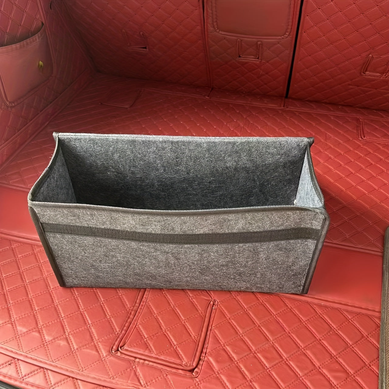 Durable Polyester Car Trunk Organizer with Handle for Vehicles and Home