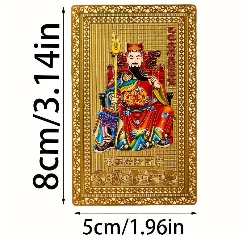 Tarjeta de amuleto zodiacal de oro del Año 2025 del Dragón para decorar el teléfono, regalo, decoración de habitación