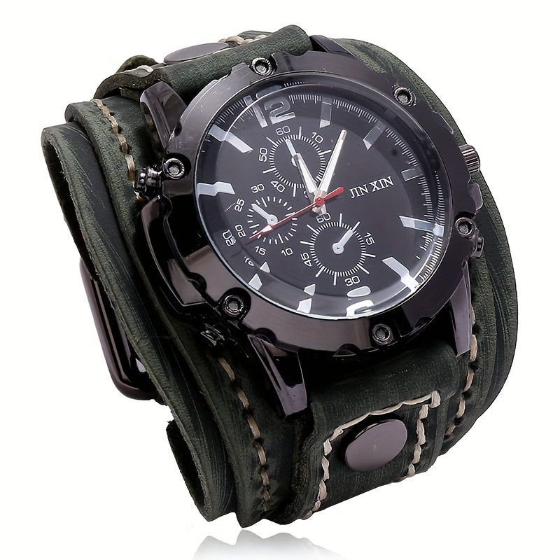 Men's Retro Style Casual Watch with Punk Vintage Design