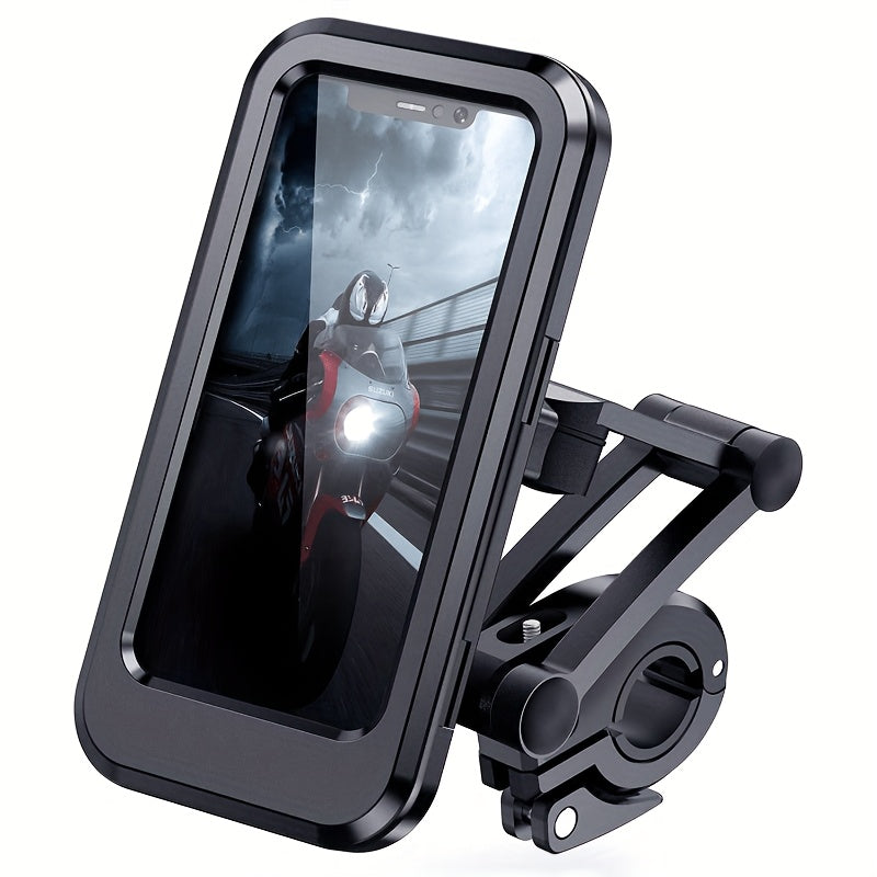 Waterproof ABS Motorcycle Phone Mount with Magnetic Design and Rainproof Holder