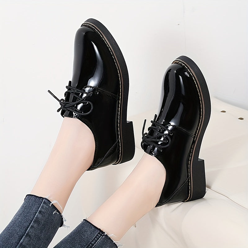 Women’s Black Water-Resistant Synthetic Loafers for Work
