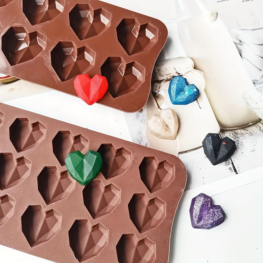 Heart Shaped Chocolate Mold 3D Silicone for Candy Pudding Baking Valentine