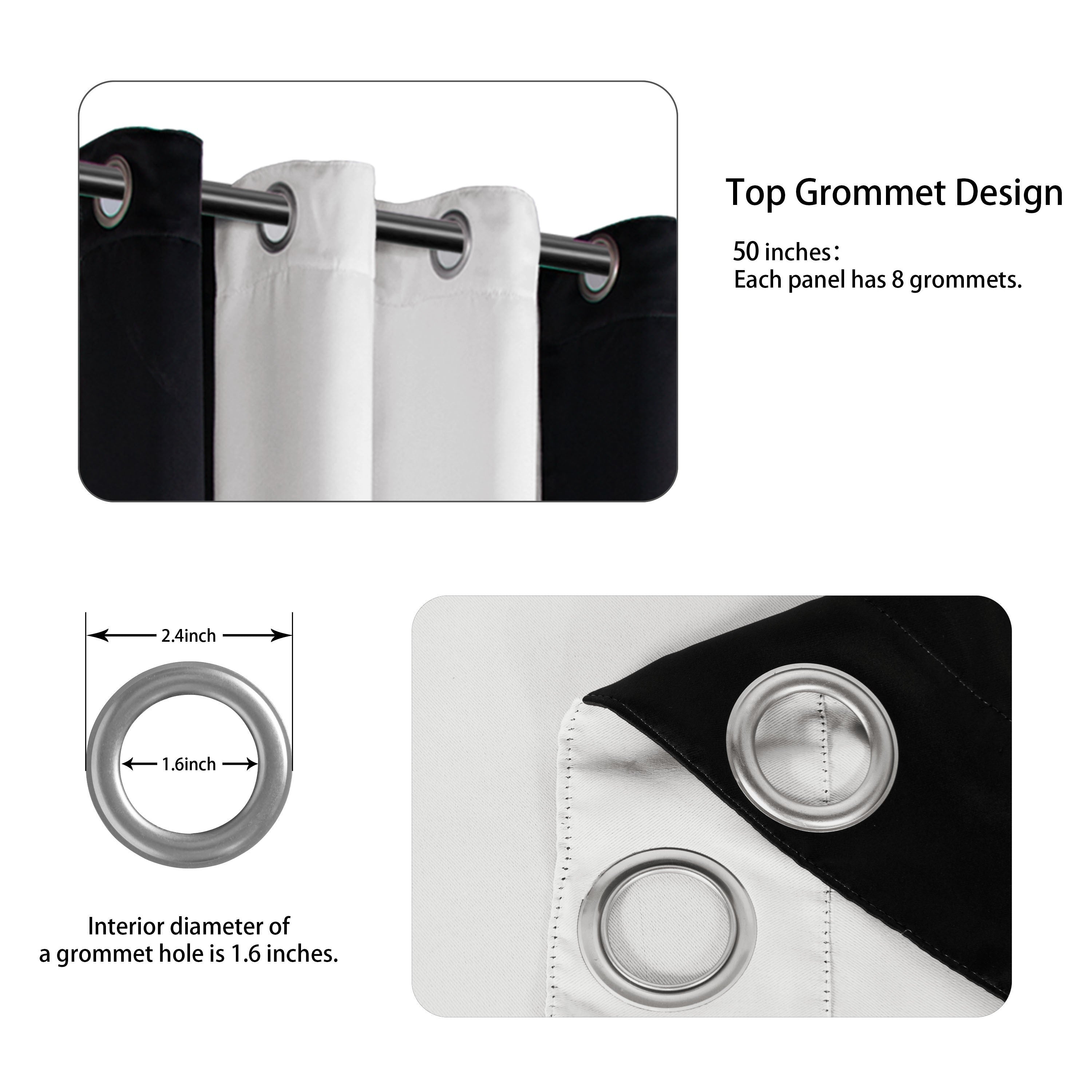 Cortinas blackout de bloqueo de color bicolor para sala de estar y dormitorio