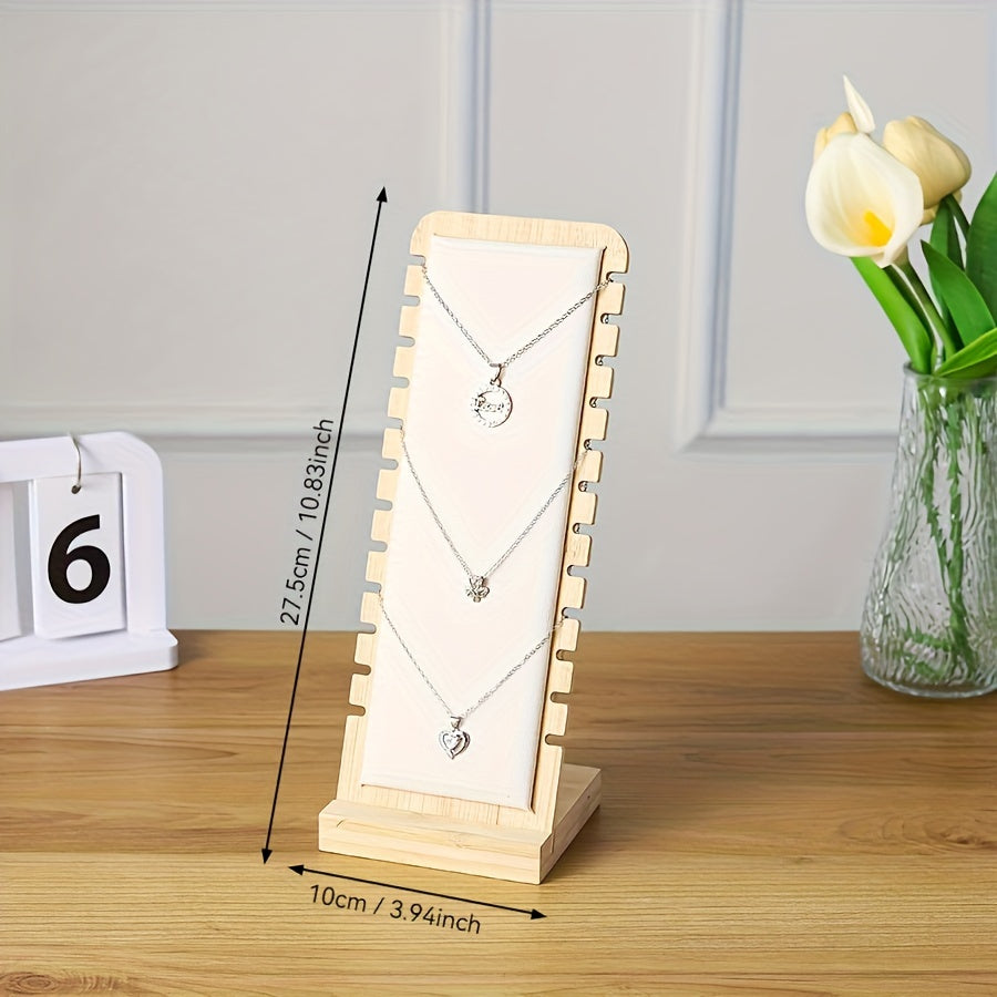 Деревянная подставка для украшений для ожерелий и кулонов с съемной подставкой