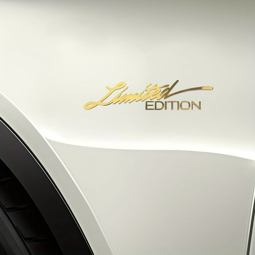 2pcs Gold Metal Car Emblems Badge Interior Sticker Decals Accessories