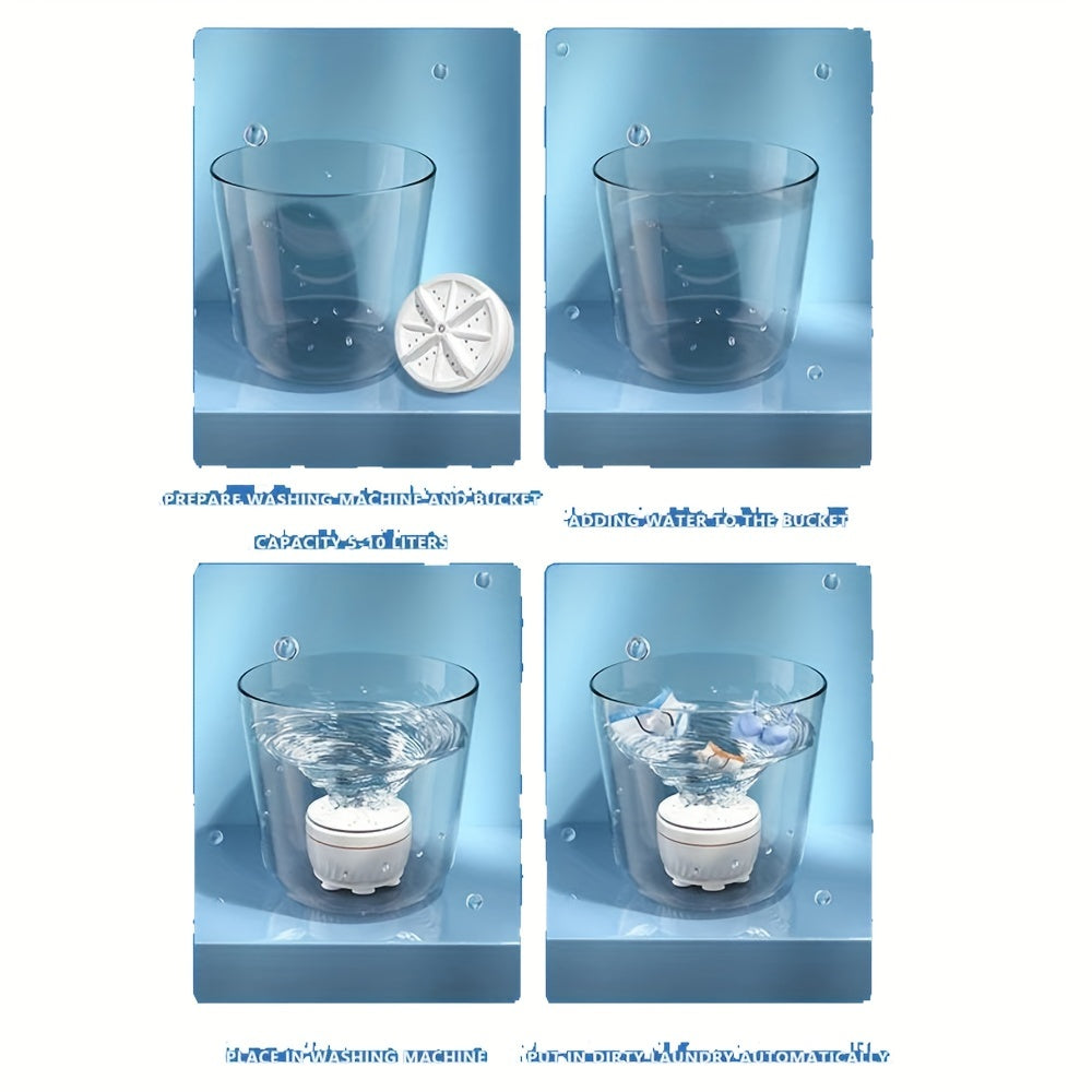 Mini Folding Washing Machine for Socks and Underwear, Energy Saving, Compact