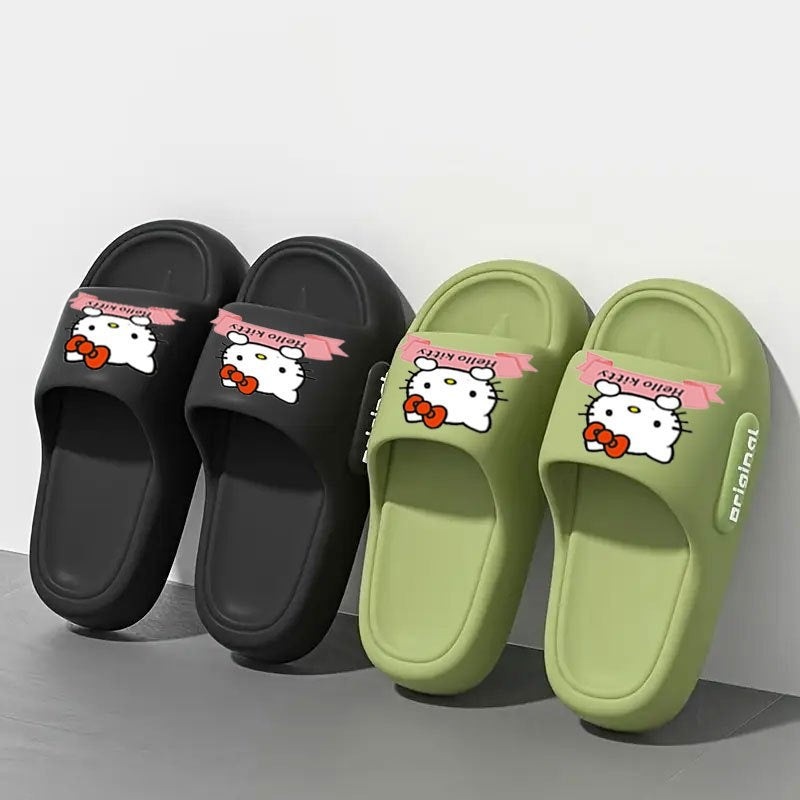 Girls Soft Foam Open-Toe Home Slippers with Non-Slip Sole