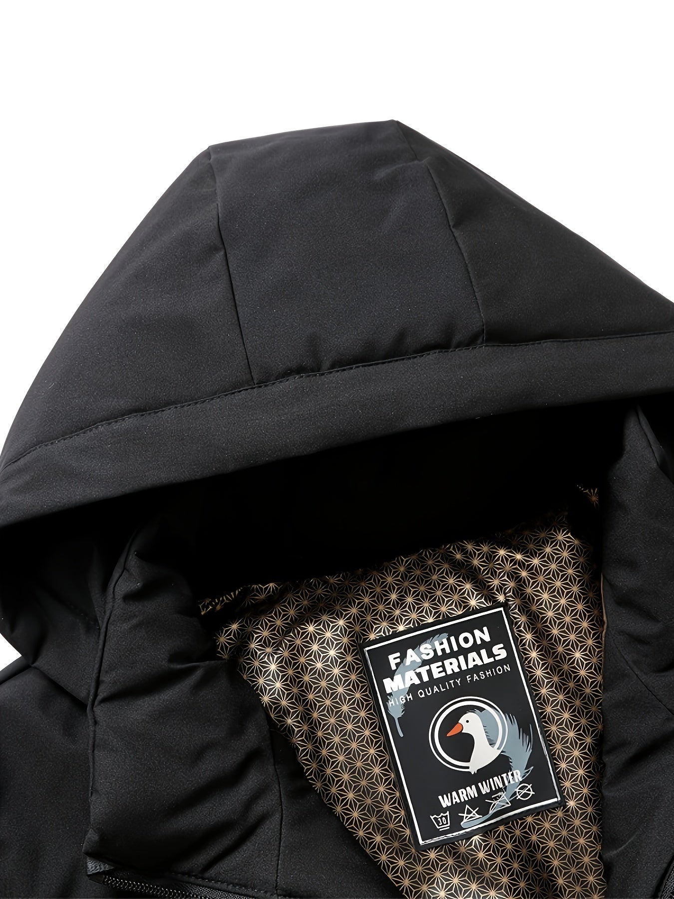 Men's Winter Coat Hooded Long Sleeve Polyester Filled Zipper Casual Outdoor