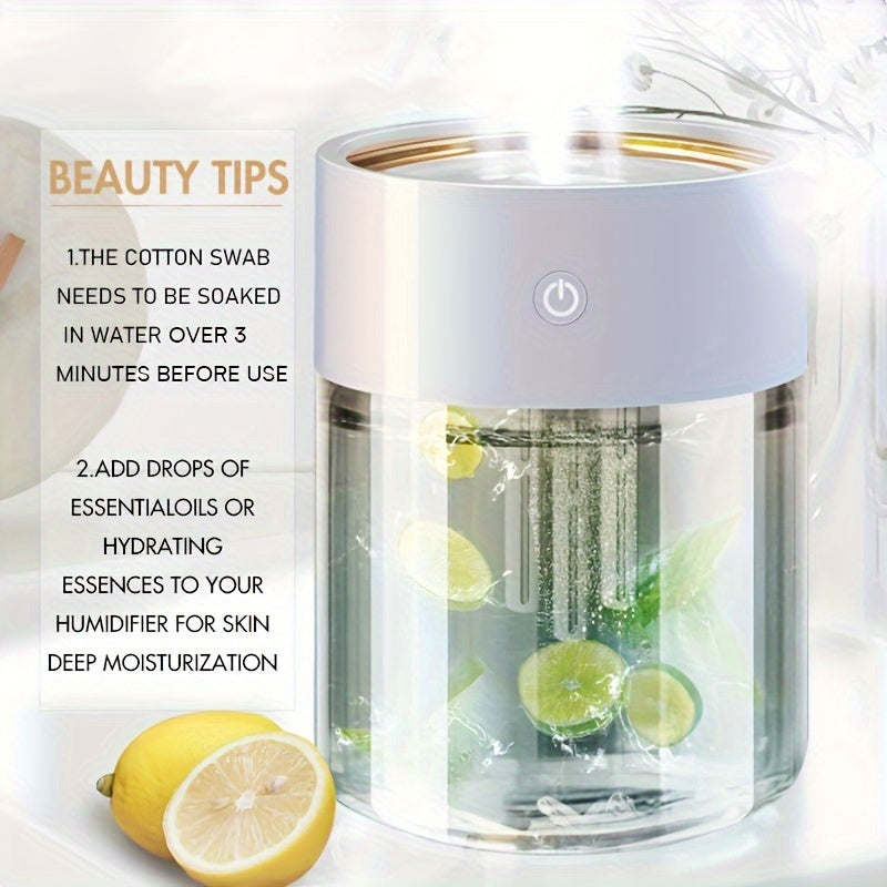 Recirculating Fog Humidifier for Bedroom 2L Tank Quiet Mist Auto Shut-Off