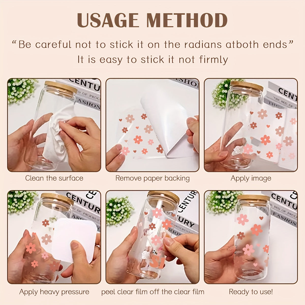 Set of Four UV DTF Cup Wrap Decals Religious Faith Stickers for Mugs and Bottles