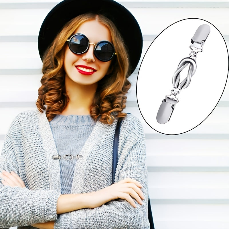 4 ta Vintage Sviter Kliplari - Ayollar uchun Yuqorilar, Kiyimlar, Sharf va Sviterlar uchun Zamonaviy Gul Naqshli Kliplar