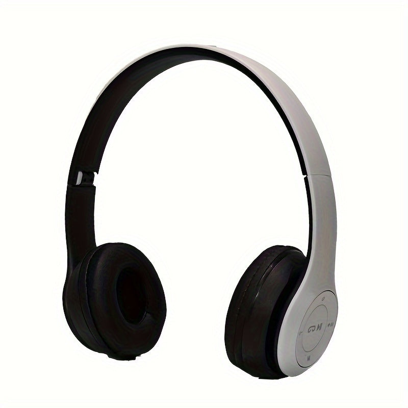 Wireless Foldable Headphones with Hi-Def Sound Microphone for Gaming and Calls