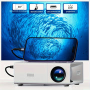 Mini portativ proyektor Full HD 1080P uy kinoteatri smartfon ekranini ulash