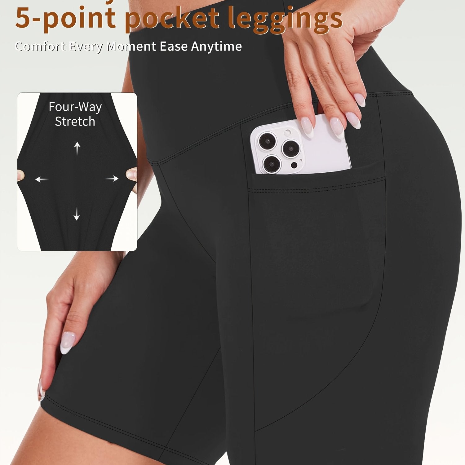 Plus Size Women Biker Shorts Tummy Control High Waisted Yoga Running