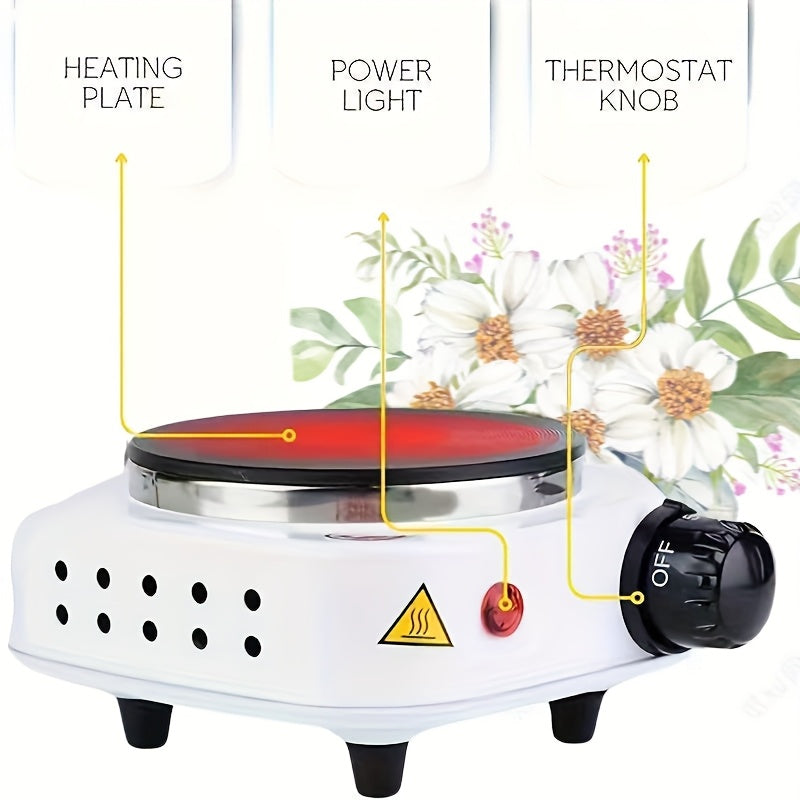 Compact electric stove for home use with precise temperature control fast heat transfer low consumption durable silent portable mini camping cooking