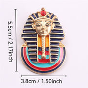 Elegant Rhinestone Pharaoh Brooch Pin Irregular Shape for Clothing Bags Hats