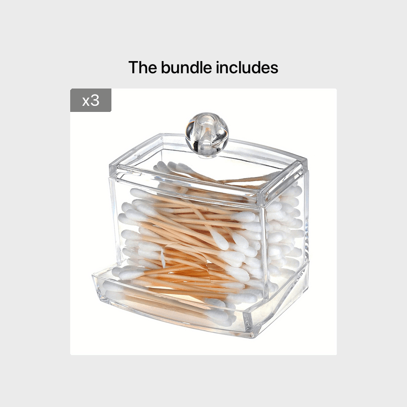 Acrylic Storage Jar for Cotton Pads Stylish Organizer Clear Container