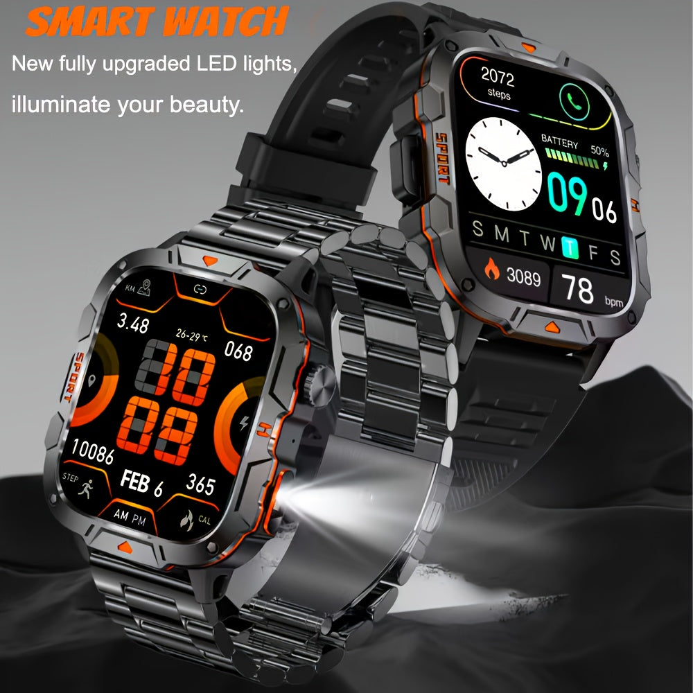 Men's Smartwatch with 4.98cm HD Display, 420mAh Battery, Wireless Calling and Notifications