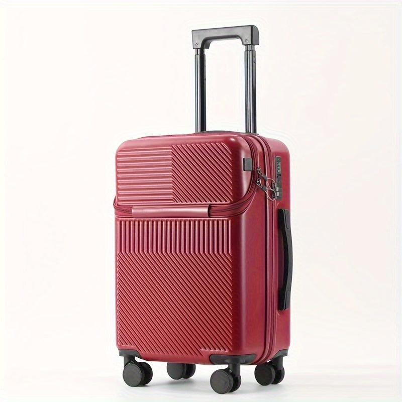 20-Inch Hard Shell Carry-On Suitcase with Spinner Wheels and Retractable Handle