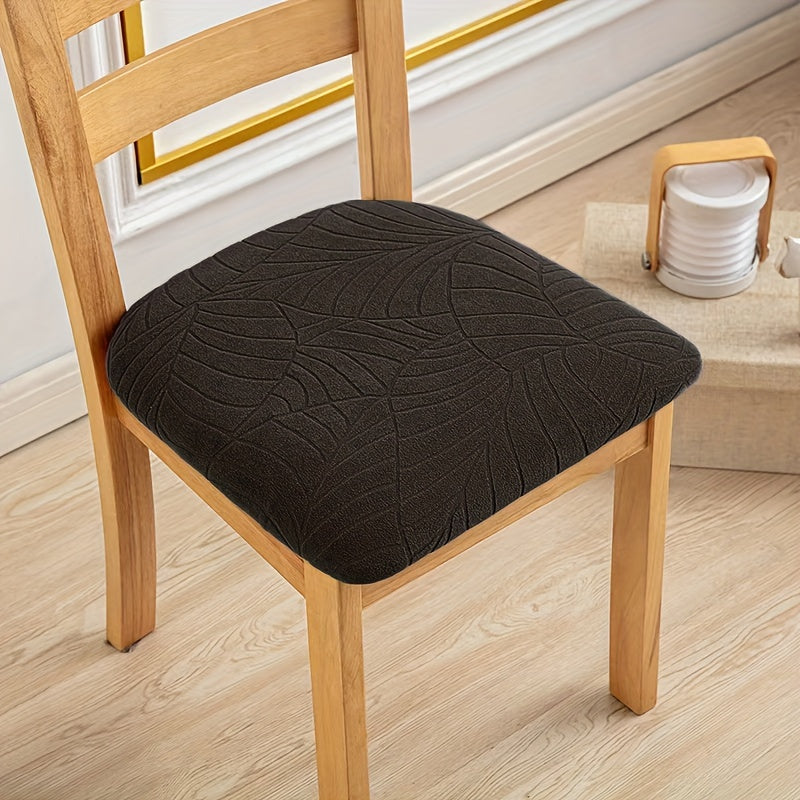 Stretch Chair Cover Polyester Natural Wood Finish All-Season Dining Room Seat Protector