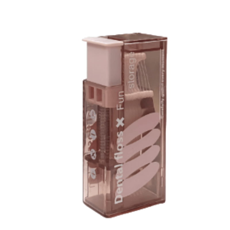 Compact Dental Floss Dispenser with Automatic Toothpick Holder for Travel and Home