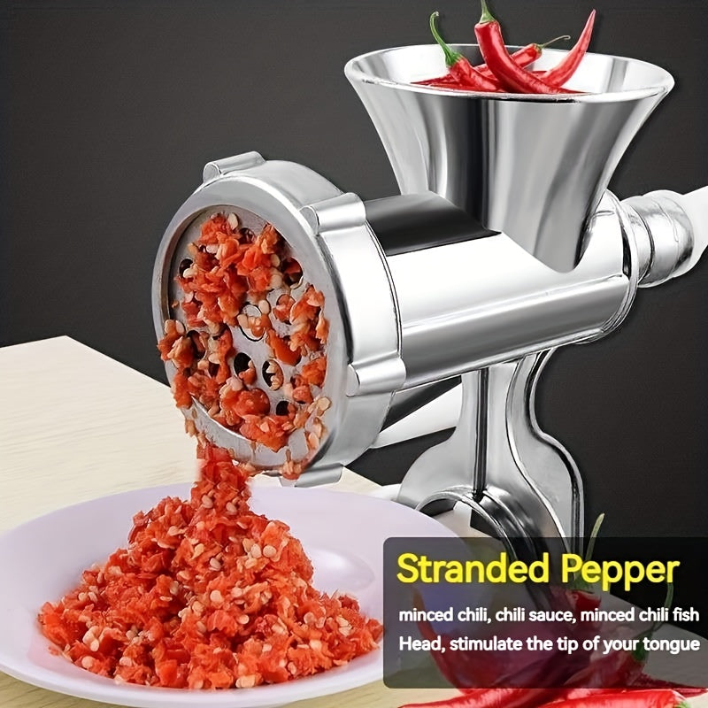 Manual Meat Grinder with Hand Crank for Sausage Making and Food Chopping