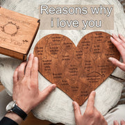 Engraved Wooden Puzzle Expressing Love for Him and Her Sentimental Gift
